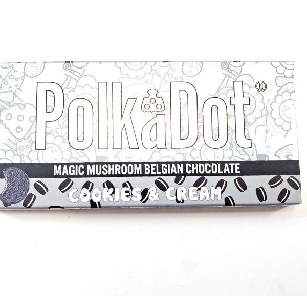 Polka Dot Psilocybin Chocolate Bars - Cookies & Cream 4G