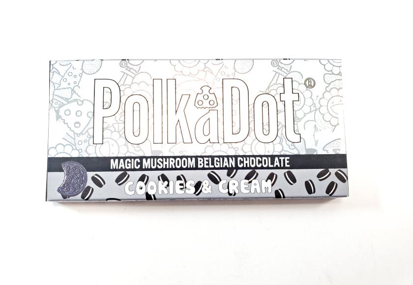 Polka Dot Psilocybin Chocolate Bars - Cookies & Cream 4G