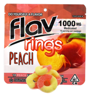 Flav Peach Rings - 1000 mg