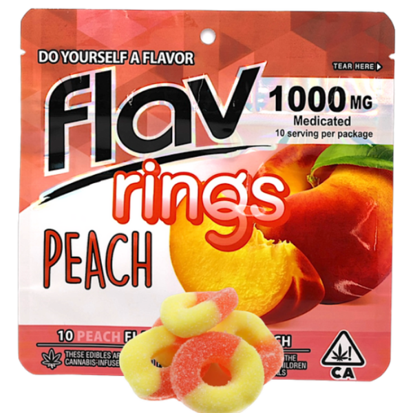 Flav Peach Rings - 1000 mg