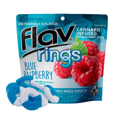 Flav Blue Raspberry Rings -1000 mg
