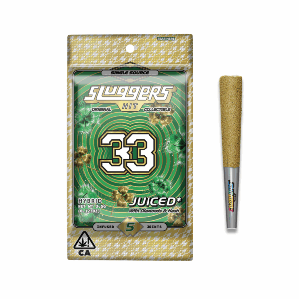 33 Strain Sluggers Prerolls from Empire 420 in a collectible tin, infused with premium kief, hash, and diamonds.