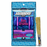 Baby Griselda Sluggers Prerolls from Empire 420, infused with kief, solventless hash, and diamonds in a sleek collectible tin.