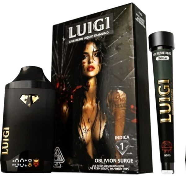 Luigi Oblivion Surge Indica Disposable Vape 2G with infused pre-roll bundle